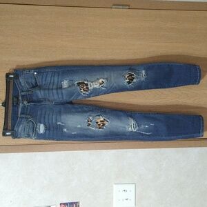 Judy Blue Skinny Fit Distressed Cheetah Patch Jeans Size 3/26